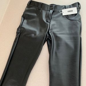 X WOMAN Faux leather leggings, black